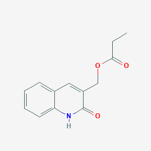 molecular formula C13H13NO3 B5868251 (2-hydroxy-3-quinolinyl)methyl propionate 