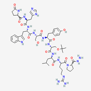 Pyr-his-trp-ser-tyr-D-ser(tbu)-leu-arg-pro-nhnh2