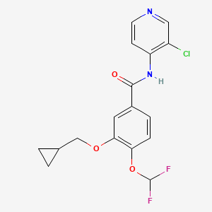 molecular formula C17H15ClF2N2O3 B586829 N-(3-Chloropyridin-4-yl)-3-(cyclopropylmethoxy)-4-(difluoromethoxy)benzamide CAS No. 1391053-75-0