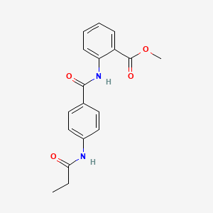 molecular formula C18H18N2O4 B5868299 methyl 2-{[4-(propionylamino)benzoyl]amino}benzoate 