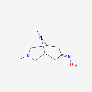 molecular formula C9H17N3O B586832 N-(3,9-Dimethyl-3,9-diazabicyclo[3.3.1]nonan-7-ylidene)hydroxylamine CAS No. 141549-87-3