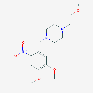 molecular formula C15H23N3O5 B5868321 2-[4-(4,5-dimethoxy-2-nitrobenzyl)-1-piperazinyl]ethanol 