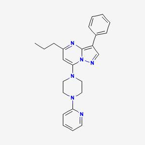 molecular formula C24H26N6 B5868323 3-phenyl-5-propyl-7-[4-(2-pyridinyl)-1-piperazinyl]pyrazolo[1,5-a]pyrimidine 