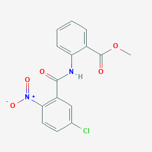 molecular formula C15H11ClN2O5 B5868325 methyl 2-[(5-chloro-2-nitrobenzoyl)amino]benzoate 