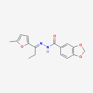 molecular formula C16H16N2O4 B5868332 N'-[1-(5-methyl-2-furyl)propylidene]-1,3-benzodioxole-5-carbohydrazide 