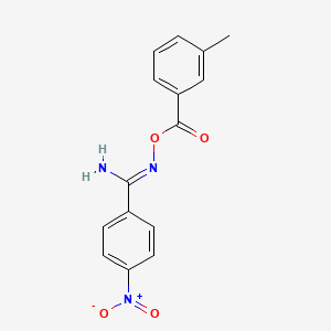 molecular formula C15H13N3O4 B5868352 N'-[(3-methylbenzoyl)oxy]-4-nitrobenzenecarboximidamide 