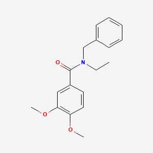molecular formula C18H21NO3 B5868381 N-benzyl-N-ethyl-3,4-dimethoxybenzamide 
