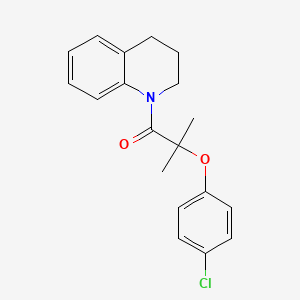 molecular formula C19H20ClNO2 B5868389 1-[2-(4-chlorophenoxy)-2-methylpropanoyl]-1,2,3,4-tetrahydroquinoline 