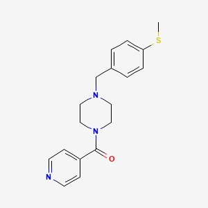 molecular formula C18H21N3OS B5868404 1-isonicotinoyl-4-[4-(methylthio)benzyl]piperazine 