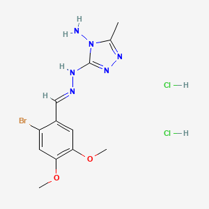molecular formula C12H17BrCl2N6O2 B5868412 2-bromo-4,5-dimethoxybenzaldehyde (4-amino-5-methyl-4H-1,2,4-triazol-3-yl)hydrazone dihydrochloride 