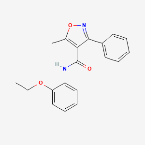 molecular formula C19H18N2O3 B5868420 N-(2-ethoxyphenyl)-5-methyl-3-phenyl-4-isoxazolecarboxamide 