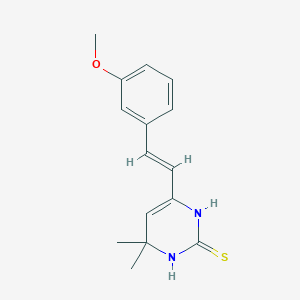 molecular formula C15H18N2OS B5868428 6-[2-(3-methoxyphenyl)vinyl]-4,4-dimethyl-3,4-dihydro-2(1H)-pyrimidinethione 