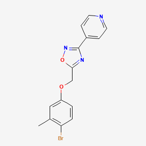 4-{5-[(4-bromo-3-methylphenoxy)methyl]-1,2,4-oxadiazol-3-yl}pyridine