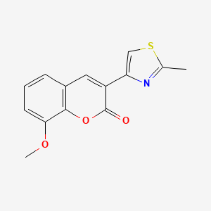 molecular formula C14H11NO3S B5868485 8-methoxy-3-(2-methyl-1,3-thiazol-4-yl)-2H-chromen-2-one 