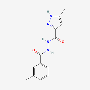 molecular formula C13H14N4O2 B5868498 3-methyl-N'-(3-methylbenzoyl)-1H-pyrazole-5-carbohydrazide 