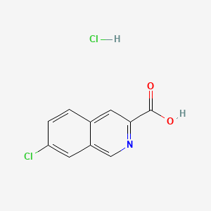 molecular formula C10H7Cl2NO2 B586850 7-氯异喹啉-3-羧酸盐酸盐 CAS No. 365998-39-6