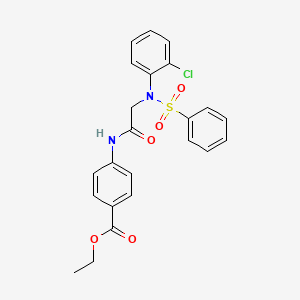 ethyl 4-{[N-(2-chlorophenyl)-N-(phenylsulfonyl)glycyl]amino}benzoate