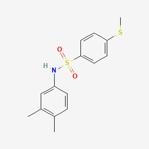 molecular formula C15H17NO2S2 B5868512 N-(3,4-dimethylphenyl)-4-(methylthio)benzenesulfonamide 
