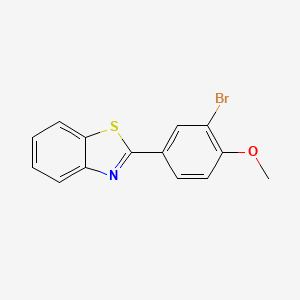 molecular formula C14H10BrNOS B5868519 2-(3-bromo-4-methoxyphenyl)-1,3-benzothiazole CAS No. 695174-48-2