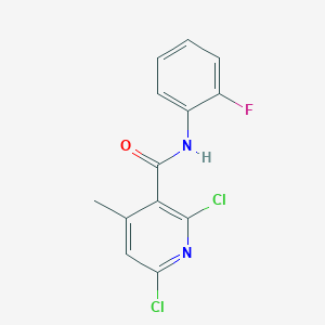 molecular formula C13H9Cl2FN2O B5868527 2,6-dichloro-N-(2-fluorophenyl)-4-methylnicotinamide 