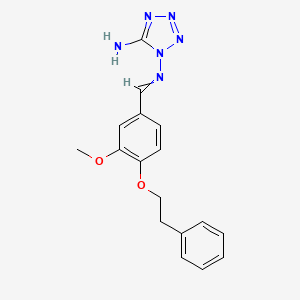 molecular formula C17H18N6O2 B5868535 N~1~-[3-methoxy-4-(2-phenylethoxy)benzylidene]-1H-tetrazole-1,5-diamine 