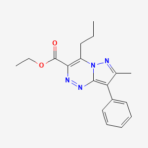 molecular formula C18H20N4O2 B5868545 ethyl 7-methyl-8-phenyl-4-propylpyrazolo[5,1-c][1,2,4]triazine-3-carboxylate 