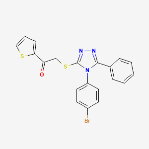 molecular formula C20H14BrN3OS2 B5868550 2-{[4-(4-bromophenyl)-5-phenyl-4H-1,2,4-triazol-3-yl]thio}-1-(2-thienyl)ethanone 