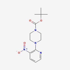 molecular formula C14H20N4O4 B586856 叔丁基 4-(3-硝基吡啶-2-基)哌嗪-1-羧酸酯 CAS No. 153473-24-6