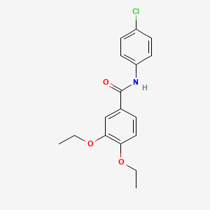 molecular formula C17H18ClNO3 B5868575 N-(4-chlorophenyl)-3,4-diethoxybenzamide 
