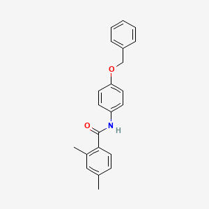 molecular formula C22H21NO2 B5868580 N-[4-(benzyloxy)phenyl]-2,4-dimethylbenzamide 