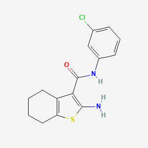 molecular formula C15H15ClN2OS B5868624 2-amino-N-(3-chlorophenyl)-4,5,6,7-tetrahydro-1-benzothiophene-3-carboxamide CAS No. 85930-58-1