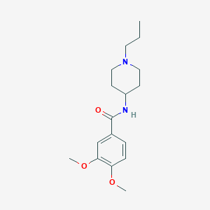 molecular formula C17H26N2O3 B5868631 3,4-dimethoxy-N-(1-propyl-4-piperidinyl)benzamide 