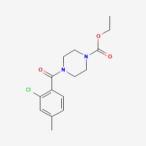molecular formula C15H19ClN2O3 B5868649 ethyl 4-(2-chloro-4-methylbenzoyl)-1-piperazinecarboxylate 