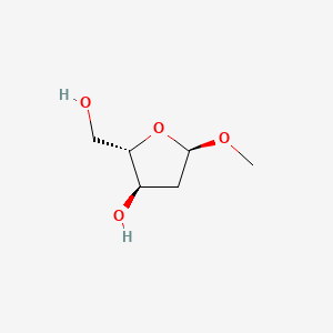 molecular formula C6H12O4 B586865 甲基-2-脱氧-α-L-赤藓糖呋喃糖 CAS No. 144301-84-8