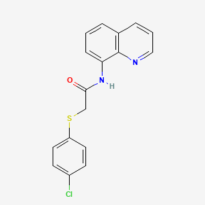 molecular formula C17H13ClN2OS B5868656 2-[(4-chlorophenyl)thio]-N-8-quinolinylacetamide 