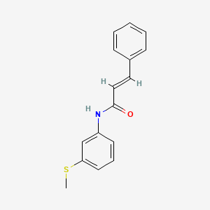 molecular formula C16H15NOS B5868670 N-[3-(methylthio)phenyl]-3-phenylacrylamide 