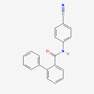 molecular formula C20H14N2O B5868672 N-(4-cyanophenyl)-2-biphenylcarboxamide 