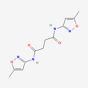 molecular formula C12H14N4O4 B5868677 N,N'-bis(5-methyl-3-isoxazolyl)succinamide 