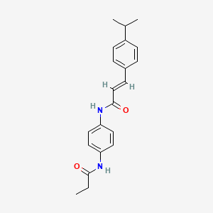 molecular formula C21H24N2O2 B5868682 3-(4-isopropylphenyl)-N-[4-(propionylamino)phenyl]acrylamide 