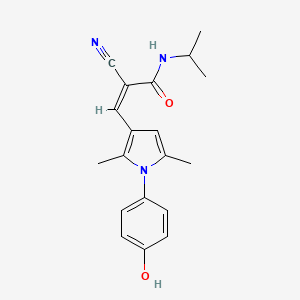 molecular formula C19H21N3O2 B5868689 2-cyano-3-[1-(4-hydroxyphenyl)-2,5-dimethyl-1H-pyrrol-3-yl]-N-isopropylacrylamide 