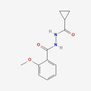 molecular formula C12H14N2O3 B5868700 N'-(cyclopropylcarbonyl)-2-methoxybenzohydrazide 
