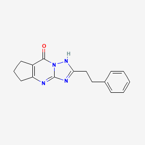molecular formula C16H16N4O B5868711 2-(2-phenylethyl)-4,5,6,7-tetrahydro-8H-cyclopenta[d][1,2,4]triazolo[1,5-a]pyrimidin-8-one 