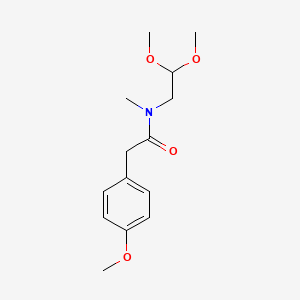 molecular formula C14H21NO4 B5868742 N-(2,2-dimethoxyethyl)-2-(4-methoxyphenyl)-N-methylacetamide 