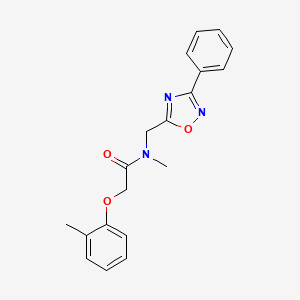 molecular formula C19H19N3O3 B5868765 N-methyl-2-(2-methylphenoxy)-N-[(3-phenyl-1,2,4-oxadiazol-5-yl)methyl]acetamide 