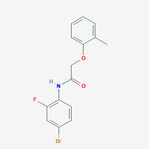molecular formula C15H13BrFNO2 B5868815 N-(4-bromo-2-fluorophenyl)-2-(2-methylphenoxy)acetamide CAS No. 6264-19-3