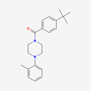 molecular formula C22H28N2O B5868822 1-(4-tert-butylbenzoyl)-4-(2-methylphenyl)piperazine 