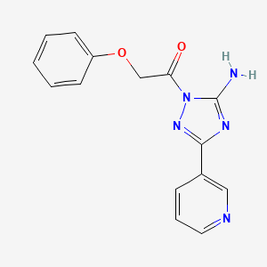 molecular formula C15H13N5O2 B5868871 1-(phenoxyacetyl)-3-(3-pyridinyl)-1H-1,2,4-triazol-5-amine 