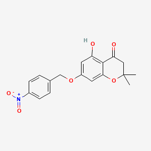 molecular formula C18H17NO6 B5868884 5-hydroxy-2,2-dimethyl-7-[(4-nitrobenzyl)oxy]-2,3-dihydro-4H-chromen-4-one 