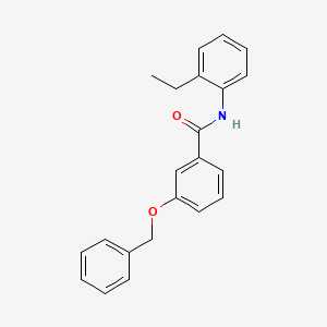 molecular formula C22H21NO2 B5868900 3-(benzyloxy)-N-(2-ethylphenyl)benzamide 