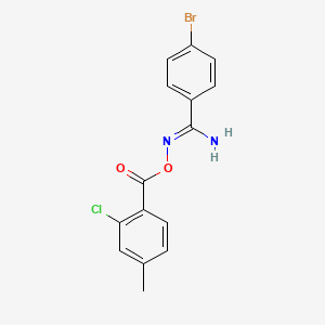 molecular formula C15H12BrClN2O2 B5868905 4-bromo-N'-[(2-chloro-4-methylbenzoyl)oxy]benzenecarboximidamide 